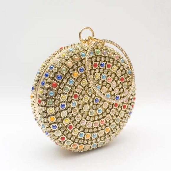 Multicolor Glitter Rhinestone Evening Bag